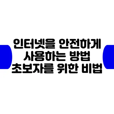 인터넷을 안전하게 사용하는 방법: 초보자를 위한 비법