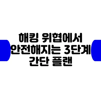 해킹 위협에서 안전해지는 3단계 간단 플랜